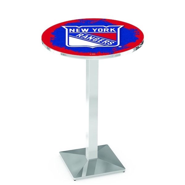 42" Chrome New York Rangers Pub Table